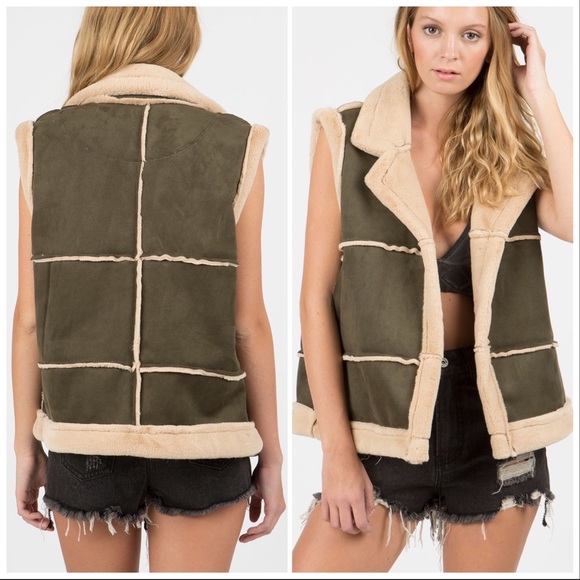 Cheyenne Suede Faux Fur Vest - Picture 6 of 10